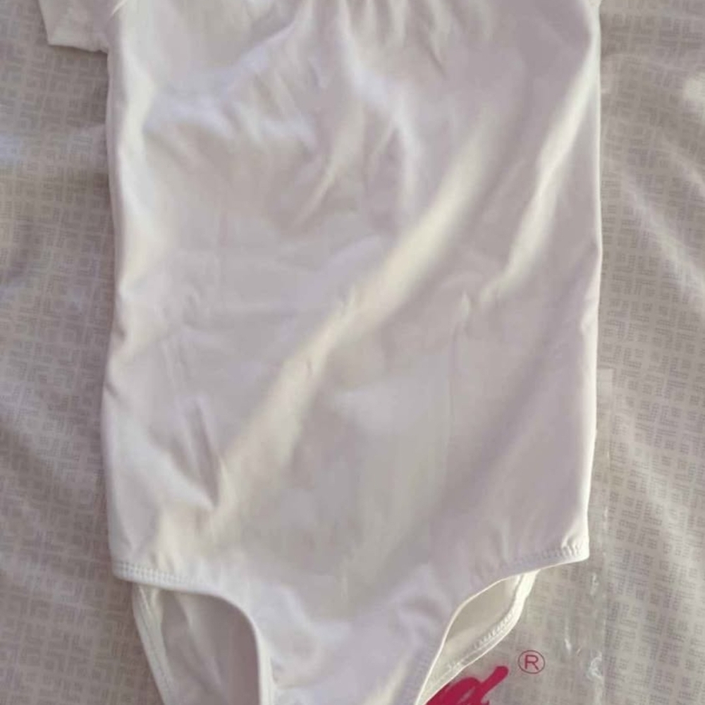 White Kids One Piece Leotard Toddler